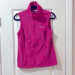 Columbia Vest Zip Up Pink with Zipper Pockets Size Small